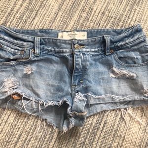 Abercrombie destroyed & cutoff denim shorts
